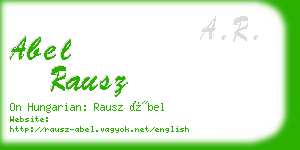 abel rausz business card